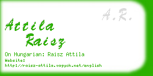 attila raisz business card